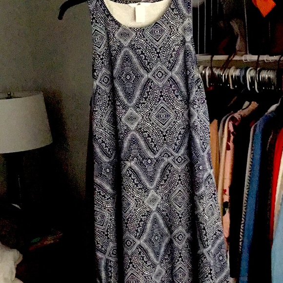 Navy knee length dress - Picture 1 of 3